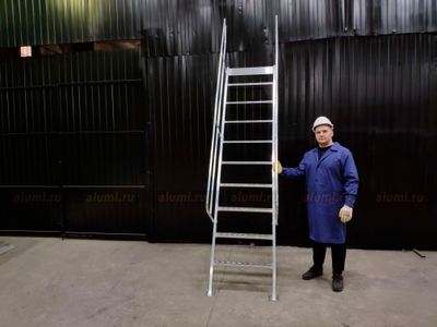 Лестница инвентарная приставная с поручнями, Лестница  приставная, Лестница инвентарная.