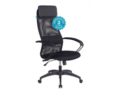 Кресло руководителя Бюрократ CH-608/BLACK спинка сетка черный TW-01 TW-11 искусст.кожа, ткань