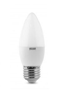 Лампа светодиодная Gauss Elementary Свеча E27 8W(520lm) 3000K 2K 100x37 матовая, пластик/алюм. 33218