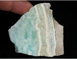 Арагонит голубой, полировка с одной стороны, Африка (60*59*12 мм, 52 г) №37759