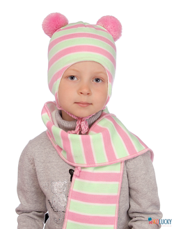 Шапка  м17/8п17, цвет мятный,розовый р. 44-46