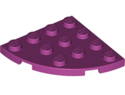 Plate, Round Corner 4 x 4, Magenta (30565 / 6109934 / 6222803)