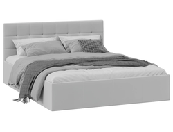 Кровать с мягкой обивкой и заглушиной ЭММА с ПМ 1600 Велюр Confetti Silver