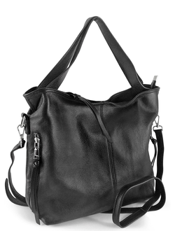 (АРТИКУЛ: 8700/1) СУМКА ЖЕНСКАЯ, СРЕДНЕГО РАЗМЕРА, НАТУРАЛЬНАЯ КОЖА, ЧЕРНАЯ, РЕМЕНЬ ЧЕРЕЗ ПЛЕЧО