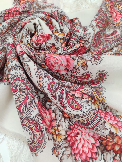 Павловопосадский платок Цветочная ария 2036-4