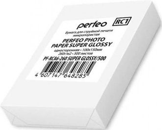 Микропористая фото-бумага Perfeo Super Glossy (500 л)
