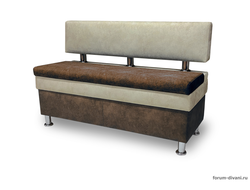 Кухонный  ДИВАН "ФОРУМ-4" Коричневый/Слоновая кость