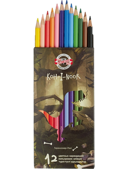 Набор цветных карандашей Koh-I-Noor DINO 3592 (12 цветов)