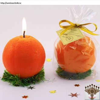 Свеча &quot;Новогодний апельсин&quot; (Candle &quot;Christmas oranges&quot;)