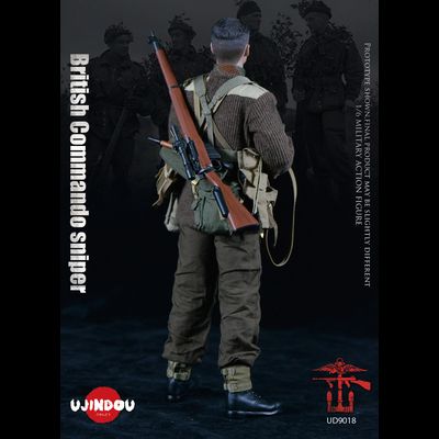 ТРЕСНУЛ УГОЛОК - Британский коммандо-снайпер времен Второй Мировой - КОЛЛЕКЦИОННАЯ ФИГУРКА 1/6 WWII British Commando Sniper 1944 (UD9018) - UJINDOU