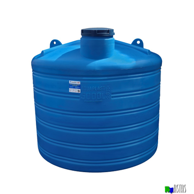 Емкость 5000 литров синяя вертикальная