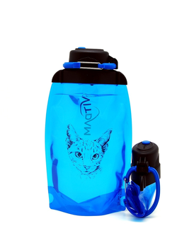 Складная бутылка для воды арт. B050BLS-1302 с рисунком
