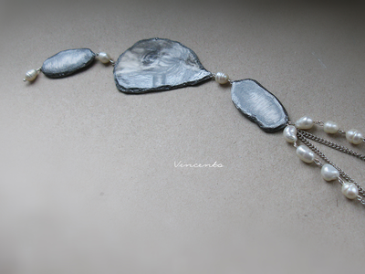 Сказочное колье "Око Единорога" - крупное фэнтези-украшение с элементами викторианского стиля