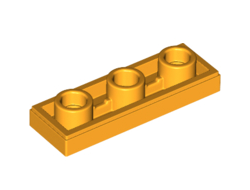 Tile, Modified 1 x 3 Inverted with Hole, Bright Light Orange (35459 / 6257050)