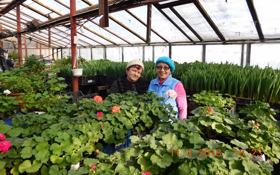 Мы с мамочкой в зимней теплице.