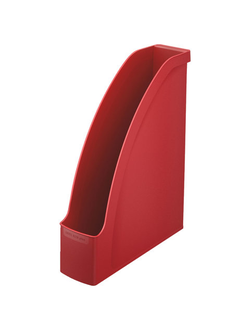 Лоток вертикальный для бумаг LEITZ "Plus", ширина 78 мм, красный, 24760025