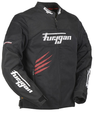 Мотокуртка FURYGAN ROCK VENTED текстиль, цвет Черный/Красный низкая цена