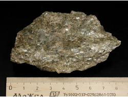 Кварц-слюдяной сланец, необработанный, дикий образец, Россия, Северный Кавказ, КЧР, река Малый Блыб (85*55*25 мм, 148 г) №29800