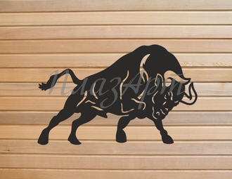 Узор на ворота бык