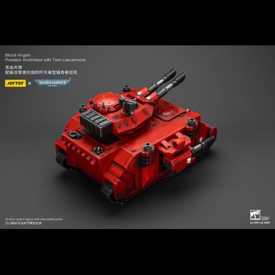 Хищник-Аннигилятор Кровавых Ангелов (Warhammer 40k) - КОЛЛЕКЦИОННАЯ ФИГУРКА 1/18 Blood Angels Predator Annihilator with Twin Lascannons (JT01499) - JOYTOY