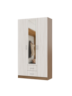 Гармония ШК 601 М Шкаф 3-х дверный Ясень шимо темный/Ясень шимо светлый