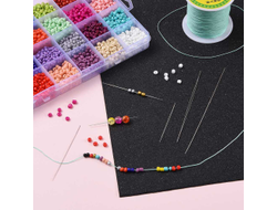 Набор гибких игл с очень большим ушком для нанизывания бисера и бусин - 6 штук