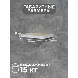 (ПУП0600) Полка настенная "Flin" со скрытым креплением (в ассортименте)