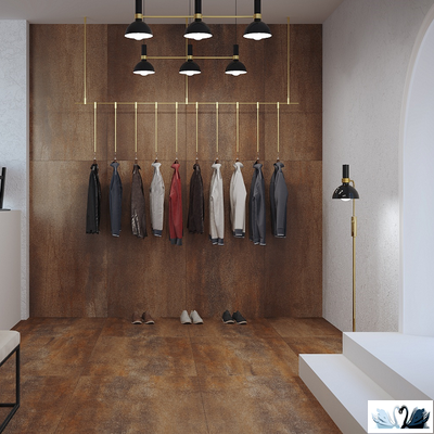 Керамогранит Creto Steelwalk Rust 80 х 160 см коричневый матовый