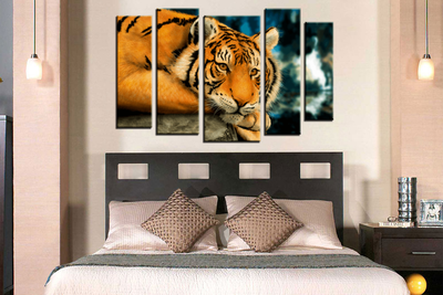 Модульная картина "Грустная кошка"