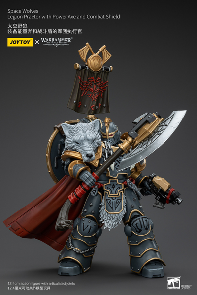 Претор Космических Волков с силовым топором (Warhammer Horus Heresy) - КОЛЛЕКЦИОННАЯ ФИГУРКА 1/18 Space Wolves (JT00133) - JOYTOY