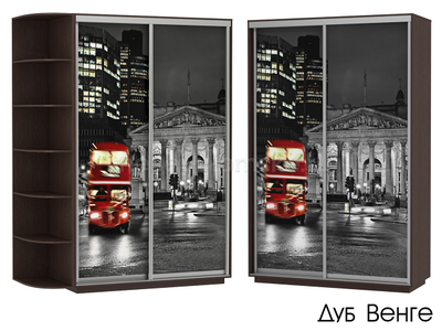 Шкаф-купе Дуо-Фото (Ночной Лондон) 1200*450*2200