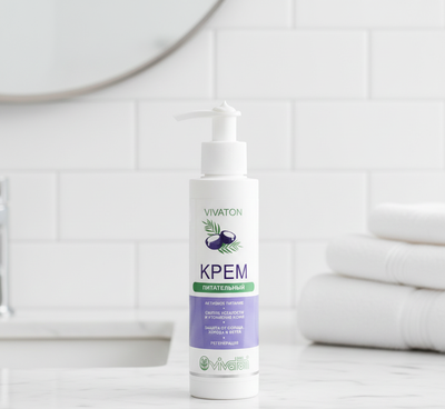 Крем питательный «Виватон» для лица и тела (семейная упаковка), 200 мл