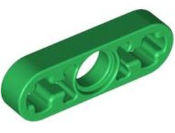 Technic, Liftarm Thin 1 x 3 - Axle Holes, Green (6632 / 4118883 / 4281193 / 6036557 / 6374071)