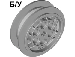 ! Б/У - Wheel 43.2mm D. x 18mm - Flush Axle Stem, Light Bluish Gray (86652 / 4551421) - Б/У