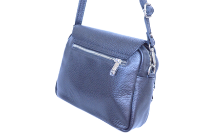 итальянская кожаная черная сумка барсетка