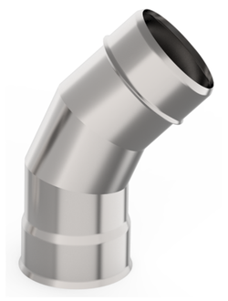 Отвод 135*, Ф 115, НЕРЖ.439, 0,5мм, тип-2