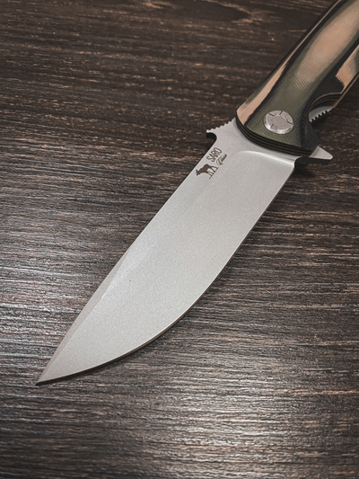 Складной нож ЧИЖ-DOUBLE HD рукоять G10, цвет тайга