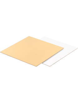 Подложка для бенто-торта 11,5*11,5см (золото/белая), 1,5мм