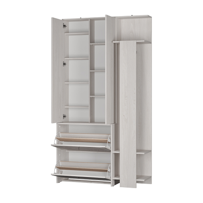 Прихожая Россо (1142*2083*358мм), ясень белый