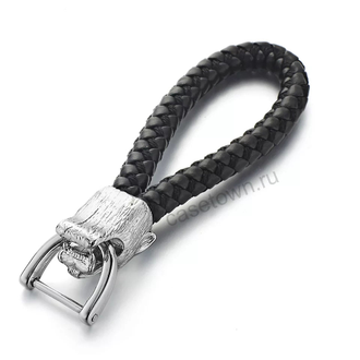 Черный брелок тигр для ключей автомобиля