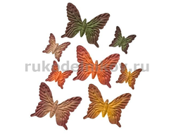бабочки из бумаги, набор 8 штук, золотая осень