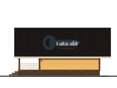 Д-17 ДАЧНЫЙ ДОМ ИЗ БРУСА:ГАБАРИТНЫЕ РАЗМЕРЫ: (8Х8М), ОБЩАЯ ПЛОЩАДЬ: 64М²