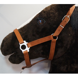 Недоуздок кожаный,цвет виски (размеры от COB до XFULL)