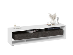Тумба ТВ Монтана тип 2 Белый/Ателье темный глянец