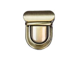 Замок-клапан LBZ -14 для сумки 32х26 мм цвет бронза