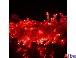Гирлянда-Нить 10 м, 24В, КРАСНЫЙ, IP65 резина, мерцание