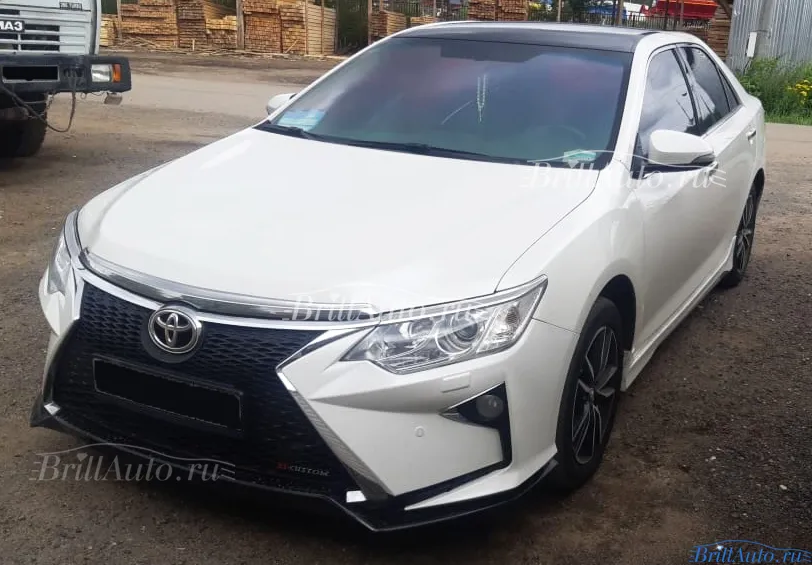 Обвес Toyota Camry в стиле Lexus + тюнинг фары