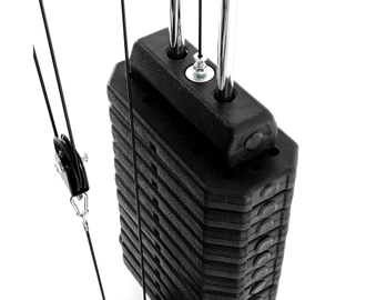 Силовой тренажер со скамьей для жима DFC D854, стек 58,5 кг