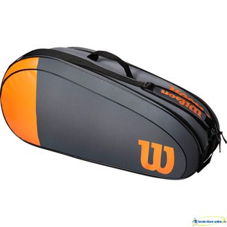 Теннисная сумка Wilson Team 6R (Grey-orange)