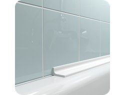 Акриловый плинтус бордюр для ванной BNV ГЛ24 12х24 белый прямой